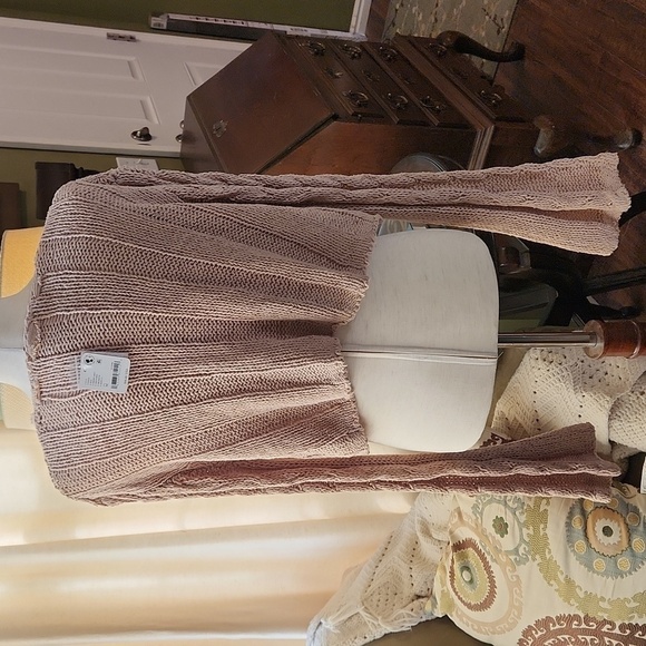 NWT Free People Tan Knit Cardigan​​​​ - Picture 4 of 4